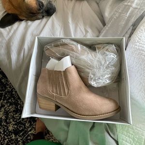 Women’s tan booties - size 8